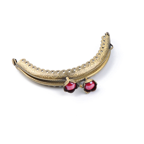 PandaHall Alloy Kiss Lock Purse Frame Handle for Bag Sewing Craft Tailor Sewer, with Resin Flower, Cerise, 6x8.7cm Alloy Flower Red
PandaHall Alloy Kiss Lock Purse Frame Handle for Bag Sewing Craft Tailor Sewer, with Resin Flower, Cerise, 6x8.7cm Alloy Flower Red