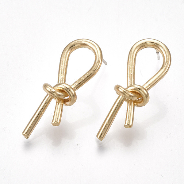 PandaHall Alloy Stud Earrings, Knot, Light Gold, 28~28.5x10.5mm, Pin: 0.7mm Alloy
PandaHall Alloy Stud Earrings, Knot, Light Gold, 28~28.5x10.5mm, Pin: 0.7mm Alloy