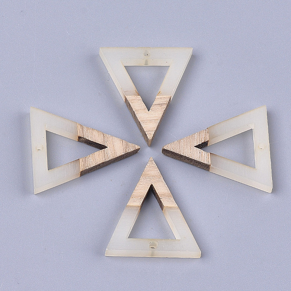 PandaHall Resin & Walnut Wood Pendants, Triangle, WhiteSmoke, 27.5x24x3.5mm, Hole: 1.8mm Resin+Wood Triangle White
PandaHall Resin & Walnut Wood Pendants, Triangle, WhiteSmoke, 27.5x24x3.5mm, Hole: 1.8mm Resin+Wood Triangle White