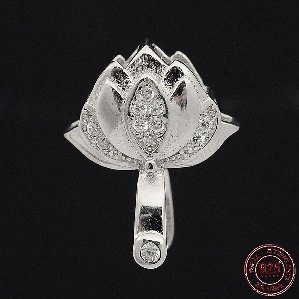PandaHall Trendy Rhodium Plated 925 Sterling Silver Micro Pave Cubic Zirconia Pinch Bails, Flower, Platinum, 14x11.5x7mm, Hole: 3x4mm..., Clear
PandaHall Trendy Rhodium Plated 925 Sterling Silver Micro Pave Cubic Zirconia Pinch Bails, Flower, Platinum, 14x11.5x7mm, Hole: 3x4mm..., Clear