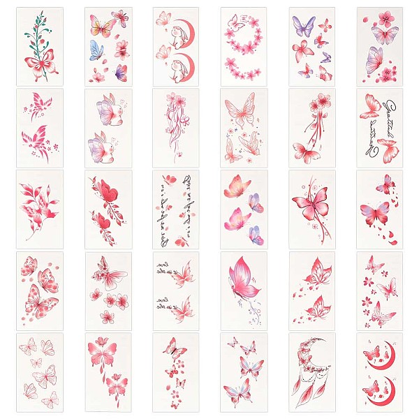 PandaHall Body Art Tattoos Stickers, Removable Temporary Tattoos Paper Stickers, Butterfly Pattern, 9.7x5.8x0.03cm, 30 sheets/set Paper..., Pink
PandaHall Body Art Tattoos Stickers, Removable Temporary Tattoos Paper Stickers, Butterfly Pattern, 9.7x5.8x0.03cm, 30 sheets/set Paper..., Pink