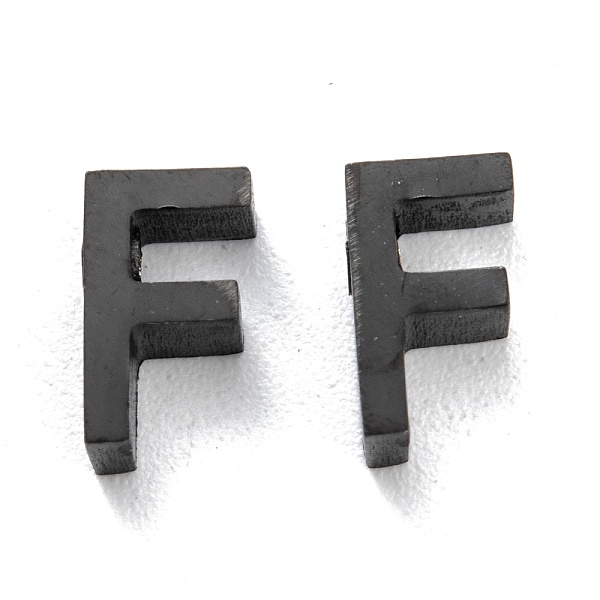 PandaHall 304 Stainless Steel Charms, Alphabet, Electrophoresis Black, Letter.F, 8x4.5x3mm, Hole: 1.8mm 304 Stainless Steel Letter F
PandaHall 304 Stainless Steel Charms, Alphabet, Electrophoresis Black, Letter.F, 8x4.5x3mm, Hole: 1.8mm 304 Stainless Steel Letter F