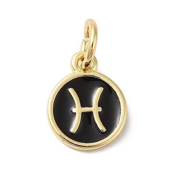 PandaHall Real 18K Gold Plated Brass Enamel Charms, with Jump Ring, Long-Lasting Plated, Lead Free & Cadmium Free, Flat Round with Pisces..., Black
PandaHall Real 18K Gold Plated Brass Enamel Charms, with Jump Ring, Long-Lasting Plated, Lead Free & Cadmium Free, Flat Round with Pisces..., Black