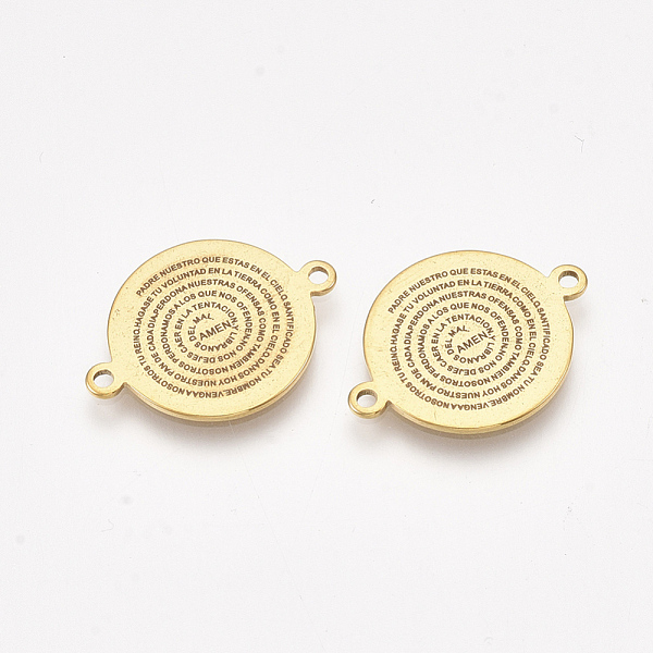 PandaHall 304 Stainless Steel Quote Links Connectors, with Enamel, Flat Round with Word, Golden, 21.5x16x1mm, Hole: 1.4mm 304 Stainless...
PandaHall 304 Stainless Steel Quote Links Connectors, with Enamel, Flat Round with Word, Golden, 21.5x16x1mm, Hole: 1.4mm 304 Stainless...