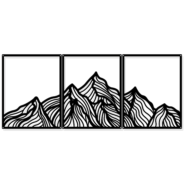 PandaHall Iron Wall Art Decorations, for Front Porch, Living Room, Kitchen, Mountain, Electrophoresis Black, 250x200x1mm Iron Rectangle
PandaHall Iron Wall Art Decorations, for Front Porch, Living Room, Kitchen, Mountain, Electrophoresis Black, 250x200x1mm Iron Rectangle