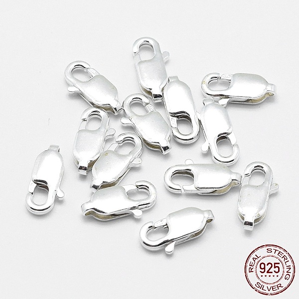 PandaHall 925 Sterling Silver Lobster Claw Clasps, Rectangle, Silver, 10x5x2mm, Hole: 1mm Sterling Silver Rectangle Silver
PandaHall 925 Sterling Silver Lobster Claw Clasps, Rectangle, Silver, 10x5x2mm, Hole: 1mm Sterling Silver Rectangle Silver
