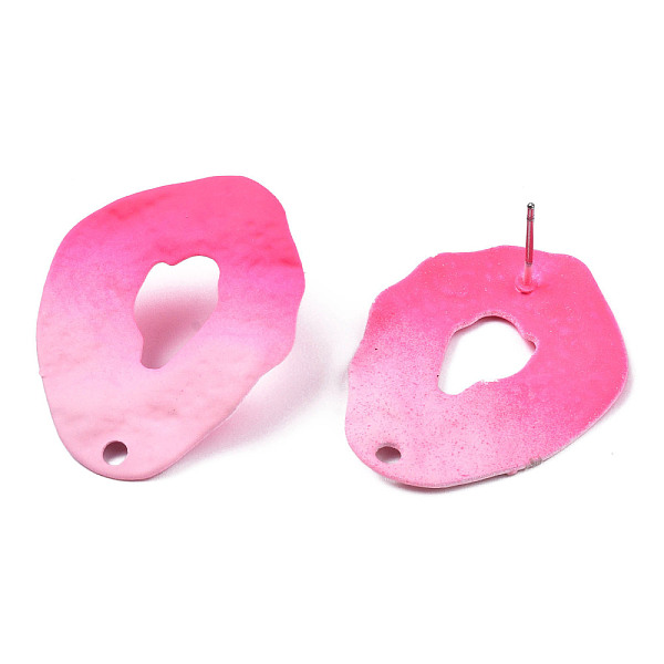 PandaHall Spray Painted Iron Stud Earring Findings, with Hole, Twist Teardrop, Hot Pink, 31x25mm, Hole: 2mm, Pin: 0.7mm Iron Teardrop
PandaHall Spray Painted Iron Stud Earring Findings, with Hole, Twist Teardrop, Hot Pink, 31x25mm, Hole: 2mm, Pin: 0.7mm Iron Teardrop