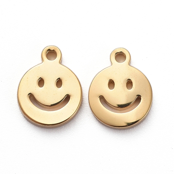 PandaHall Vacuum Plating 304 Stainless Steel Charms, Cut-Out, Manual Polishing, Hollow, Flat Round with Smile, Golden, 8x6x1mm, Hole: 0.8mm...
PandaHall Vacuum Plating 304 Stainless Steel Charms, Cut-Out, Manual Polishing, Hollow, Flat Round with Smile, Golden, 8x6x1mm, Hole: 0.8mm...