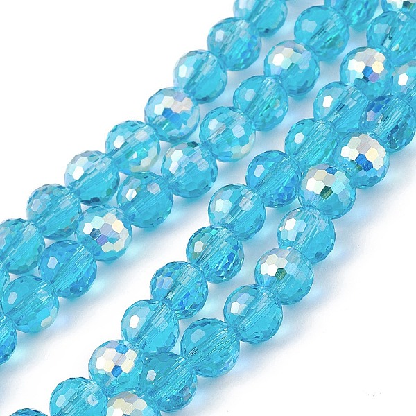 PandaHall Transparent Electroplate Glass Beads Strands, Faceted(96 Facets), Round, AB Color Plated, Deep Sky Blue, 7.5~8x7mm, Hole: 1.2mm...
PandaHall Transparent Electroplate Glass Beads Strands, Faceted(96 Facets), Round, AB Color Plated, Deep Sky Blue, 7.5~8x7mm, Hole: 1.2mm...