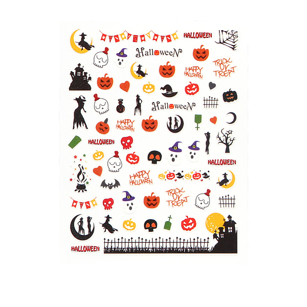 PandaHall Halloween Themed Nail Art Stickers Decals, Self Adhesive, for Nail Tips Decorations, Colorful, 101x78.5mm Paper Multicolor
PandaHall Halloween Themed Nail Art Stickers Decals, Self Adhesive, for Nail Tips Decorations, Colorful, 101x78.5mm Paper Multicolor