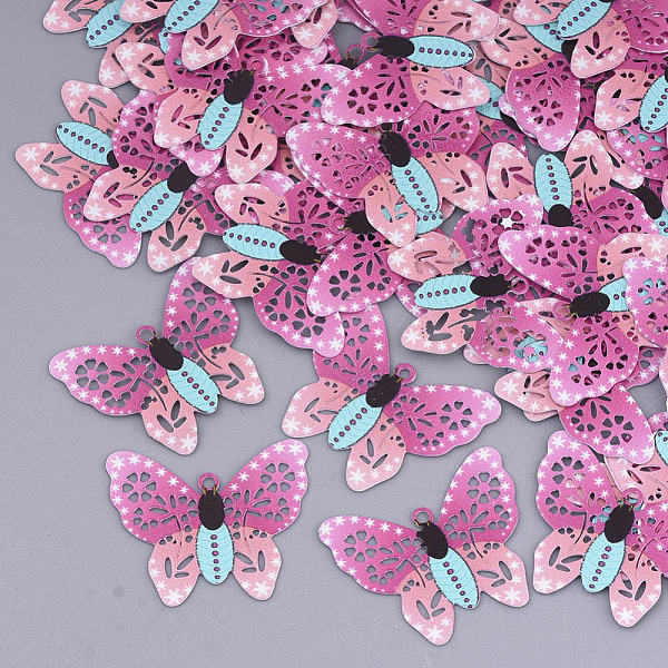 PandaHall Printed Brass Pendants, Etched Metal Embellishments, Butterfly, Pearl Pink, 15.5x19x0.3mm, Hole: 1mm Brass Butterfly Pink
PandaHall Printed Brass Pendants, Etched Metal Embellishments, Butterfly, Pearl Pink, 15.5x19x0.3mm, Hole: 1mm Brass Butterfly Pink