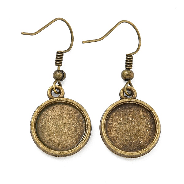 PandaHall 10 Pairs Alloy Earring Hooks, Flat Round Earring Cabochon Settings, Antique Bronze, 34mm, Pin: 0.5mm, Tray: 12mm Alloy
PandaHall 10 Pairs Alloy Earring Hooks, Flat Round Earring Cabochon Settings, Antique Bronze, 34mm, Pin: 0.5mm, Tray: 12mm Alloy