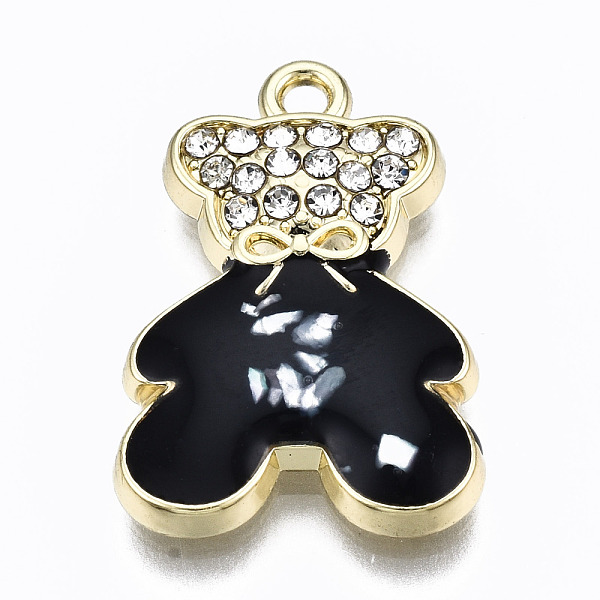 PandaHall Alloy Enamel Pendants, with Crystal Rhinestone and Natural Shell, Bear, Cadmium Free & Lead Free, Light Gold, Black, 21x14.5x3mm...
PandaHall Alloy Enamel Pendants, with Crystal Rhinestone and Natural Shell, Bear, Cadmium Free & Lead Free, Light Gold, Black, 21x14.5x3mm...
