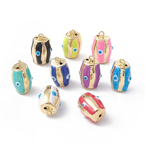 PandaHall Brass Enamel Pendants, Real 18K Gold Plated, Barrel with Evil Eye Charm, Mixed Color, 25x16.5x16mm, Hole: 2.2mm Brass+Enamel..., Multicolor
PandaHall Brass Enamel Pendants, Real 18K Gold Plated, Barrel with Evil Eye Charm, Mixed Color, 25x16.5x16mm, Hole: 2.2mm Brass+Enamel..., Multicolor