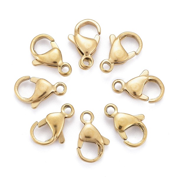 PandaHall Ion Plating(IP) 304 Stainless Steel Lobster Claw Clasps, Parrot Trigger Clasps, Real 18k Gold Plated, 13x8x4mm, Hole: 1.5mm 304...
PandaHall Ion Plating(IP) 304 Stainless Steel Lobster Claw Clasps, Parrot Trigger Clasps, Real 18k Gold Plated, 13x8x4mm, Hole: 1.5mm 304...