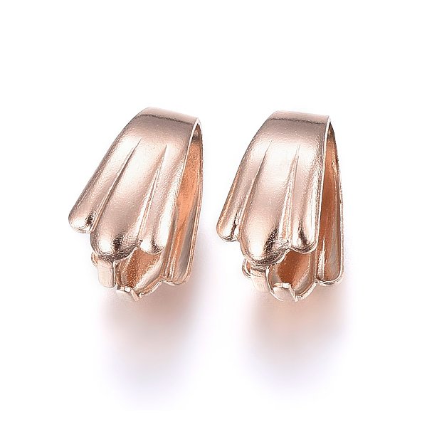 PandaHall Ion Plating(IP) 304 Stainless Steel Snap on Bails, Rose Gold, 11x6x5mm, Inner: 10x5mm 304 Stainless Steel
PandaHall Ion Plating(IP) 304 Stainless Steel Snap on Bails, Rose Gold, 11x6x5mm, Inner: 10x5mm 304 Stainless Steel