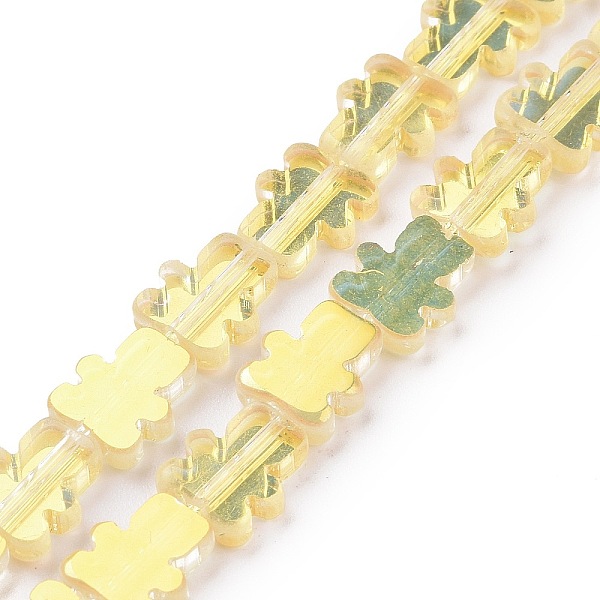 PandaHall Transparent Electroplate Glass Beads Strands, AB Color Plated, Bear, Yellow, 9~9.5x8x2.5mm, Hole: 0.7mm, about 45pcs/strand, 16.46...
PandaHall Transparent Electroplate Glass Beads Strands, AB Color Plated, Bear, Yellow, 9~9.5x8x2.5mm, Hole: 0.7mm, about 45pcs/strand, 16.46...