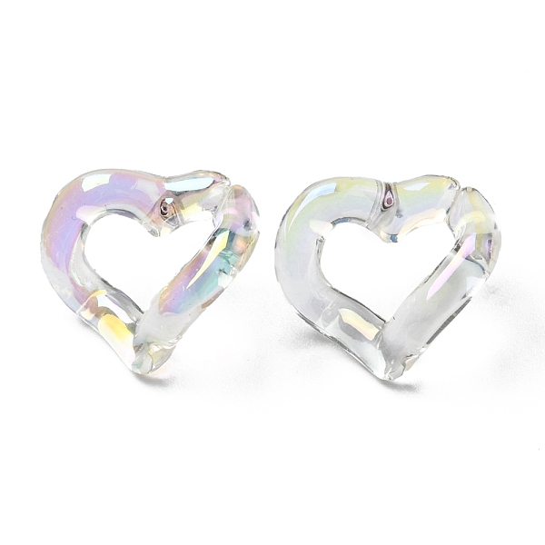 PandaHall Resin Open Heart Stud Earrings with 304 Stainless Steel Pin, Clear AB, 18.5x20.5mm Resin Heart White
PandaHall Resin Open Heart Stud Earrings with 304 Stainless Steel Pin, Clear AB, 18.5x20.5mm Resin Heart White
