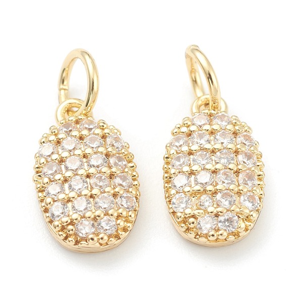 PandaHall Brass Clear Cubic Zirconia Charms, Long-Lasting Plated, with Jump Ring, Oval, Golden, 12x7x3mm, Hole: 3.5mm Brass+Cubic Zirconia...
PandaHall Brass Clear Cubic Zirconia Charms, Long-Lasting Plated, with Jump Ring, Oval, Golden, 12x7x3mm, Hole: 3.5mm Brass+Cubic Zirconia...