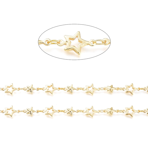 PandaHall 3.28 Feet Brass Star Link Chains, Soldered, Long-Lasting Plated, Golden, Star: 12x7.7x1.5mm and 10.5x6x2mm Brass
PandaHall 3.28 Feet Brass Star Link Chains, Soldered, Long-Lasting Plated, Golden, Star: 12x7.7x1.5mm and 10.5x6x2mm Brass