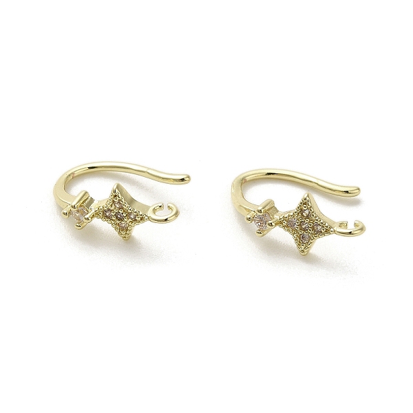 PandaHall Brass Micro Pave Cubic Zirconia Earring Hooks, Long-Lasting Plated, Star, 15x6mm, Hole: 1.4mm, Pin: 0.8mm Brass+Cubic Zirconia...
PandaHall Brass Micro Pave Cubic Zirconia Earring Hooks, Long-Lasting Plated, Star, 15x6mm, Hole: 1.4mm, Pin: 0.8mm Brass+Cubic Zirconia...