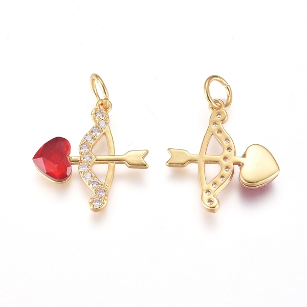 PandaHall Brass Pendants, with Micro Pave Cubic Zirconia and Jump Rings, Cupid/Cherub Arrow, for Valentine's day, Clear & Red, Golden...
PandaHall Brass Pendants, with Micro Pave Cubic Zirconia and Jump Rings, Cupid/Cherub Arrow, for Valentine's day, Clear & Red, Golden...