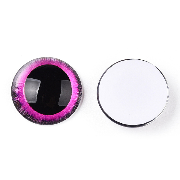 PandaHall Glass Cabochons, Half Round with Eye, Magenta, 20x6.5mm Glass Half Round Pink
PandaHall Glass Cabochons, Half Round with Eye, Magenta, 20x6.5mm Glass Half Round Pink
