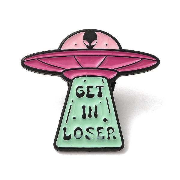 PandaHall Cartoon Enamel Pin, Electrophoresis Black Zinc Alloy Brooch, UFO, 27x30.5x1.5mm Alloy+Enamel Others
PandaHall Cartoon Enamel Pin, Electrophoresis Black Zinc Alloy Brooch, UFO, 27x30.5x1.5mm Alloy+Enamel Others