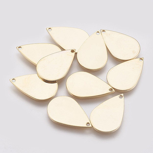PandaHall Brass Pendants, Nickel Free, Real 18K Gold Plated, Teardrop, 18x12x1mm, Hole: 1mm Brass Teardrop
PandaHall Brass Pendants, Nickel Free, Real 18K Gold Plated, Teardrop, 18x12x1mm, Hole: 1mm Brass Teardrop