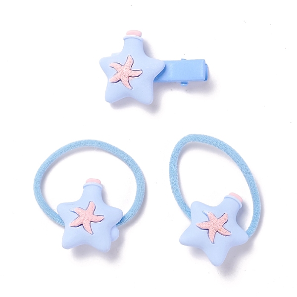 PandaHall Hair Accessories Set, Elastic Hair Ties & Carbon Steel Alligator Hair Clips, with Resin Findings, Star, Light Sky Blue, 2.5mm...
PandaHall Hair Accessories Set, Elastic Hair Ties & Carbon Steel Alligator Hair Clips, with Resin Findings, Star, Light Sky Blue, 2.5mm...
