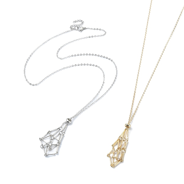 PandaHall 2Pcs 2 Color Brass Bar Link Chains Macrame Pouch Empty Stone Holder for Pendant Necklaces Making, Platinum & Golden, 23.82 inch...
PandaHall 2Pcs 2 Color Brass Bar Link Chains Macrame Pouch Empty Stone Holder for Pendant Necklaces Making, Platinum & Golden, 23.82 inch...