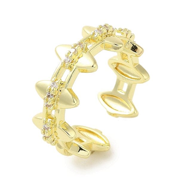 PandaHall Brass Micro Pave Cubic Zirconia Rings for Women, Long-Lasting Plated, Golden, 8.5mm, Adjustable Brass+Cubic Zirconia
PandaHall Brass Micro Pave Cubic Zirconia Rings for Women, Long-Lasting Plated, Golden, 8.5mm, Adjustable Brass+Cubic Zirconia