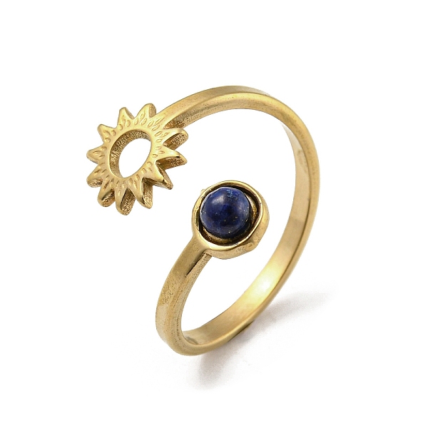 PandaHall 304 Stainless Steel with Natural Lapis Lazuli Ring, Inner Diameter: 18mm Lapis Lazuli Sun
PandaHall 304 Stainless Steel with Natural Lapis Lazuli Ring, Inner Diameter: 18mm Lapis Lazuli Sun