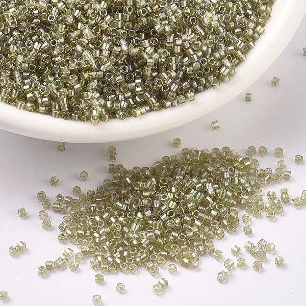 PandaHall MIYUKI Delica Beads, Cylinder, Japanese Seed Beads, 11/0, (DB1766) Sparkling Celery Lined Light Tea Rose AB, 1.3x1.6mm, Hole..., Green
PandaHall MIYUKI Delica Beads, Cylinder, Japanese Seed Beads, 11/0, (DB1766) Sparkling Celery Lined Light Tea Rose AB, 1.3x1.6mm, Hole..., Green