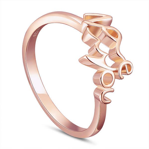 PandaHall SHEGRACE 925 Sterling Silver Rings, Promise Ring, Word Love You, Rose Gold, Size 11, 20.8mm Sterling Silver
PandaHall SHEGRACE 925 Sterling Silver Rings, Promise Ring, Word Love You, Rose Gold, Size 11, 20.8mm Sterling Silver
