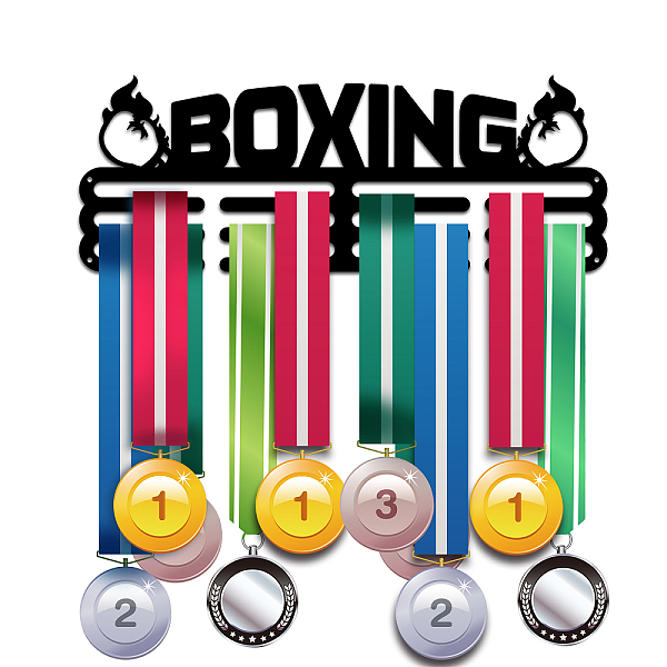 PandaHall Fashion Iron Medal Hanger Holder Display Wall Rack, with Screws, Sports Theme, Word Boxing, Gloves Pattern, 150x400mm Iron Clothes
PandaHall Fashion Iron Medal Hanger Holder Display Wall Rack, with Screws, Sports Theme, Word Boxing, Gloves Pattern, 150x400mm Iron Clothes