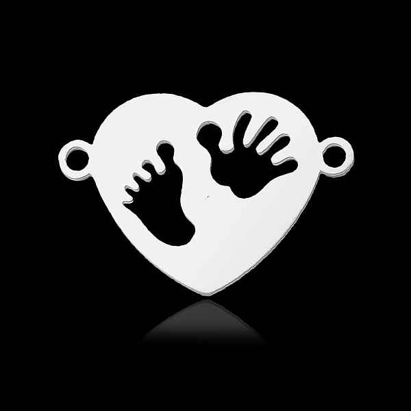 PandaHall 201 Stainless Steel Connector Charms, Heart with Hollow Foot & Palm, Stainless Steel Color, 13x19x1mm, Hole: 1.4mm 201 Stainless...
PandaHall 201 Stainless Steel Connector Charms, Heart with Hollow Foot & Palm, Stainless Steel Color, 13x19x1mm, Hole: 1.4mm 201 Stainless...