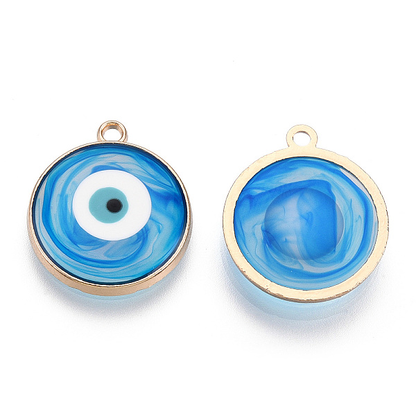 PandaHall Epoxy Resin Enamel Pendants, Evil Eye Charms, with Rack Plating Light Gold Tone Alloy Open Back Bezel, Cadmium Free & Nickel Free...
PandaHall Epoxy Resin Enamel Pendants, Evil Eye Charms, with Rack Plating Light Gold Tone Alloy Open Back Bezel, Cadmium Free & Nickel Free...