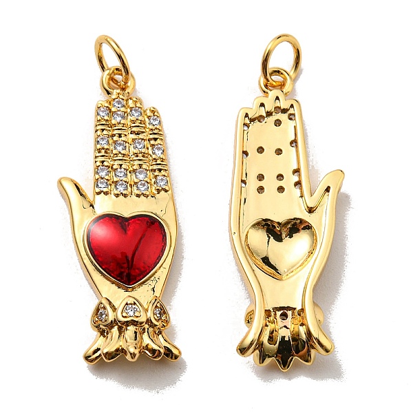 PandaHall Rack Plating Brass Cubic Zirconia Pendants, with Enamel, Lead Free & Cadmium Free, Long-Lasting Plated, Palm with Love, Real 18K...
PandaHall Rack Plating Brass Cubic Zirconia Pendants, with Enamel, Lead Free & Cadmium Free, Long-Lasting Plated, Palm with Love, Real 18K...