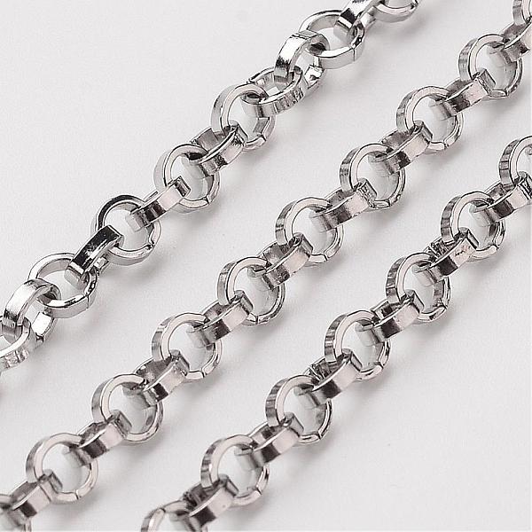 PandaHall 304 Stainless Steel Rolo Chains, Belcher Chain, Unwelded, Stainless Steel Color, 4mm 304 Stainless Steel
PandaHall 304 Stainless Steel Rolo Chains, Belcher Chain, Unwelded, Stainless Steel Color, 4mm 304 Stainless Steel