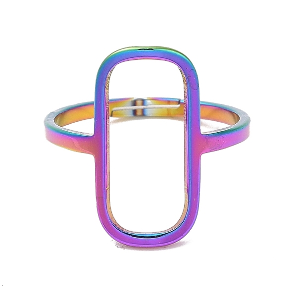 PandaHall Ion Plating(IP) 304 Stainless Steel Hollow Rectangle Adjustable Ring for Women, Rainbow Color, US Size 6 1/4(16.7mm) 304 Stainless...
PandaHall Ion Plating(IP) 304 Stainless Steel Hollow Rectangle Adjustable Ring for Women, Rainbow Color, US Size 6 1/4(16.7mm) 304 Stainless...