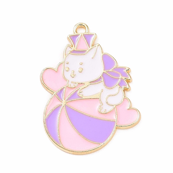 PandaHall Alloy Enamel Pendants, Cat with Ball Charm, Medium Purple, 32.5x23x1mm, Hole: 2mm Alloy+Enamel Cat Shape
PandaHall Alloy Enamel Pendants, Cat with Ball Charm, Medium Purple, 32.5x23x1mm, Hole: 2mm Alloy+Enamel Cat Shape