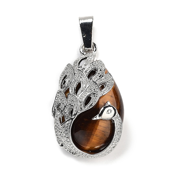 PandaHall Natural Tiger Eye Teardrop Pendants, Alloy Peacock Charms, Platinum, 33x19x10mm, Hole: 3.5x9mm Tiger Eye Teardrop
PandaHall Natural Tiger Eye Teardrop Pendants, Alloy Peacock Charms, Platinum, 33x19x10mm, Hole: 3.5x9mm Tiger Eye Teardrop
