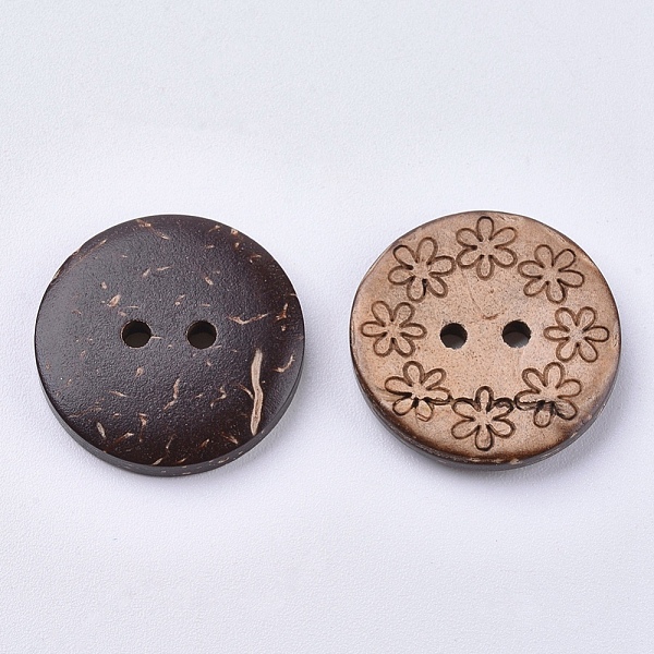 PandaHall Coconut Buttons, 2-Hole, Flat Round, Coffee, 20x2.5~3.5mm, Hole: 1.5mm Coconut Flat Round Brown
PandaHall Coconut Buttons, 2-Hole, Flat Round, Coffee, 20x2.5~3.5mm, Hole: 1.5mm Coconut Flat Round Brown
