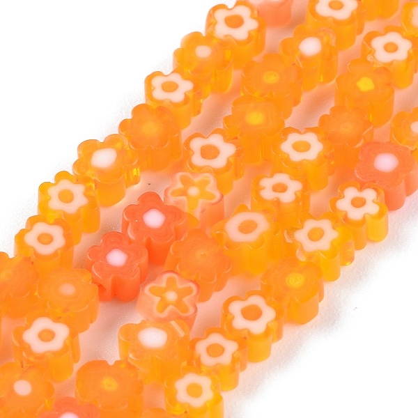 PandaHall Handmade Millefiori Glass Bead Strands, Flower, Orange, 3.7~5.6x2.6mm, Hole: 1mm, about 88~110pcs/Strand, 15.75''(40cm) Millefiori...
PandaHall Handmade Millefiori Glass Bead Strands, Flower, Orange, 3.7~5.6x2.6mm, Hole: 1mm, about 88~110pcs/Strand, 15.75''(40cm) Millefiori...