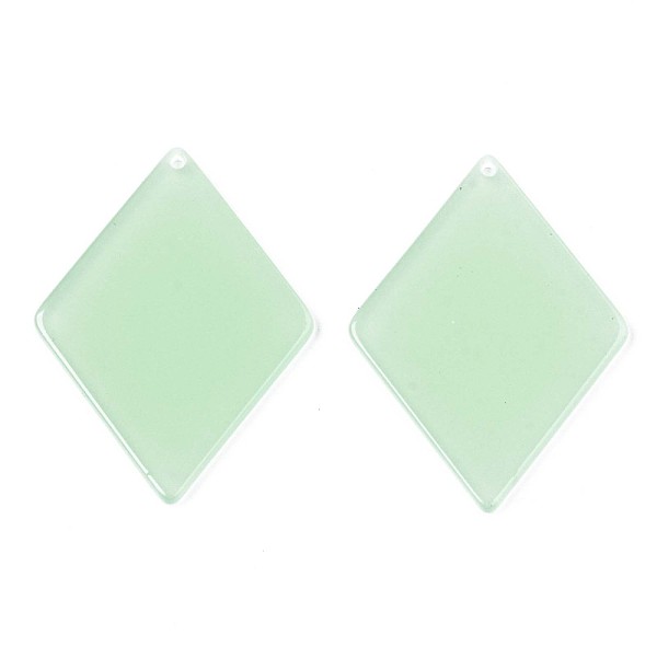 PandaHall Translucent Cellulose Acetate(Resin) Pendants, Solid Color, Rhombus, Light Green, 42x31x2mm, Hole: 1.5mm Cellulose Acetate Rhombus
PandaHall Translucent Cellulose Acetate(Resin) Pendants, Solid Color, Rhombus, Light Green, 42x31x2mm, Hole: 1.5mm Cellulose Acetate Rhombus