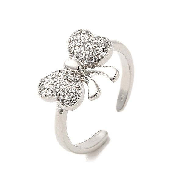 PandaHall Bowknot Brass Micro Pave Clear Cubic Zirconia Cuff Rings for Women, Platinum, Adjustable Brass+Cubic Zirconia Bowknot Clear
PandaHall Bowknot Brass Micro Pave Clear Cubic Zirconia Cuff Rings for Women, Platinum, Adjustable Brass+Cubic Zirconia Bowknot Clear