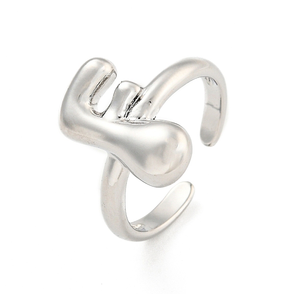 PandaHall Brass Letter Open Cuff Rings for Women, Adjustable, Platinum, Letter F, 15~16.5x7~16.5mm Brass Letter F
PandaHall Brass Letter Open Cuff Rings for Women, Adjustable, Platinum, Letter F, 15~16.5x7~16.5mm Brass Letter F