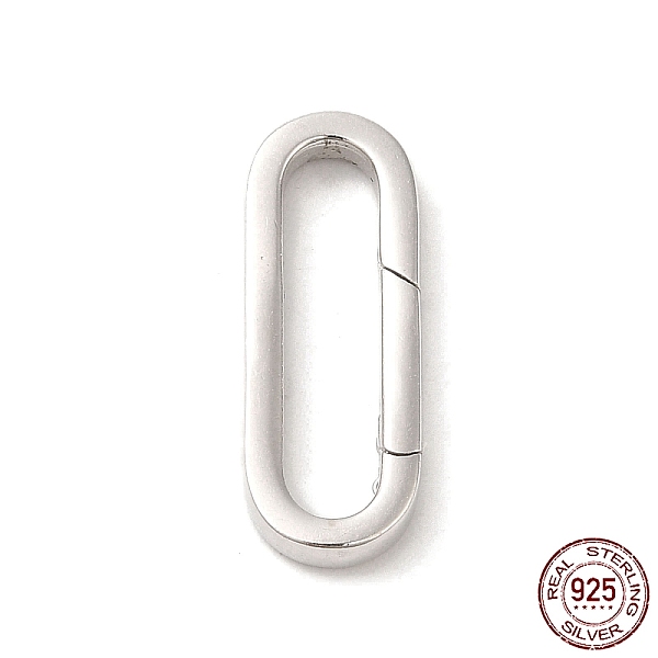 PandaHall Rhodium Plated 925 Sterling Silver Spring Gate Rings, Oval, Real Platinum Plated, 21.5x8x2.5mm Sterling Silver
PandaHall Rhodium Plated 925 Sterling Silver Spring Gate Rings, Oval, Real Platinum Plated, 21.5x8x2.5mm Sterling Silver