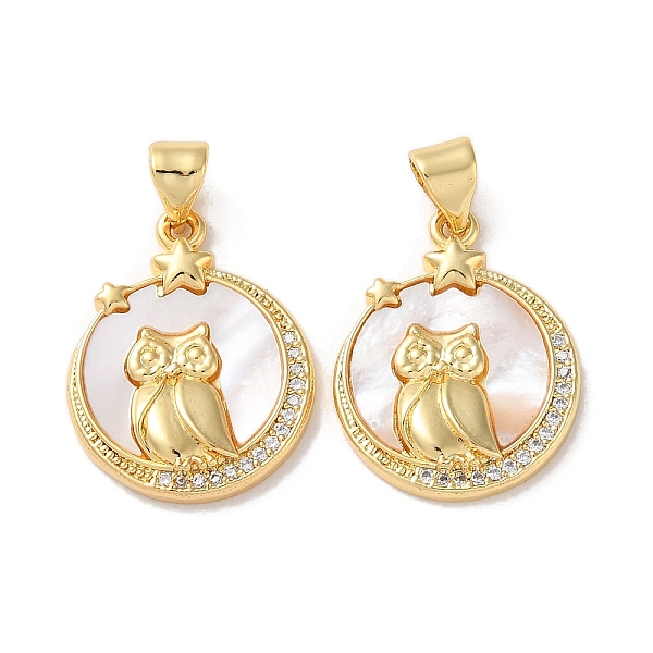 PandaHall Brass Micro Pave Clear Cubic Zirconia Pendants, with Shell, Real 18K Gold Plated, Owl, Flat Round, 20.5x16x3.5mm, Hole: 5.5x3.5mm...
PandaHall Brass Micro Pave Clear Cubic Zirconia Pendants, with Shell, Real 18K Gold Plated, Owl, Flat Round, 20.5x16x3.5mm, Hole: 5.5x3.5mm...